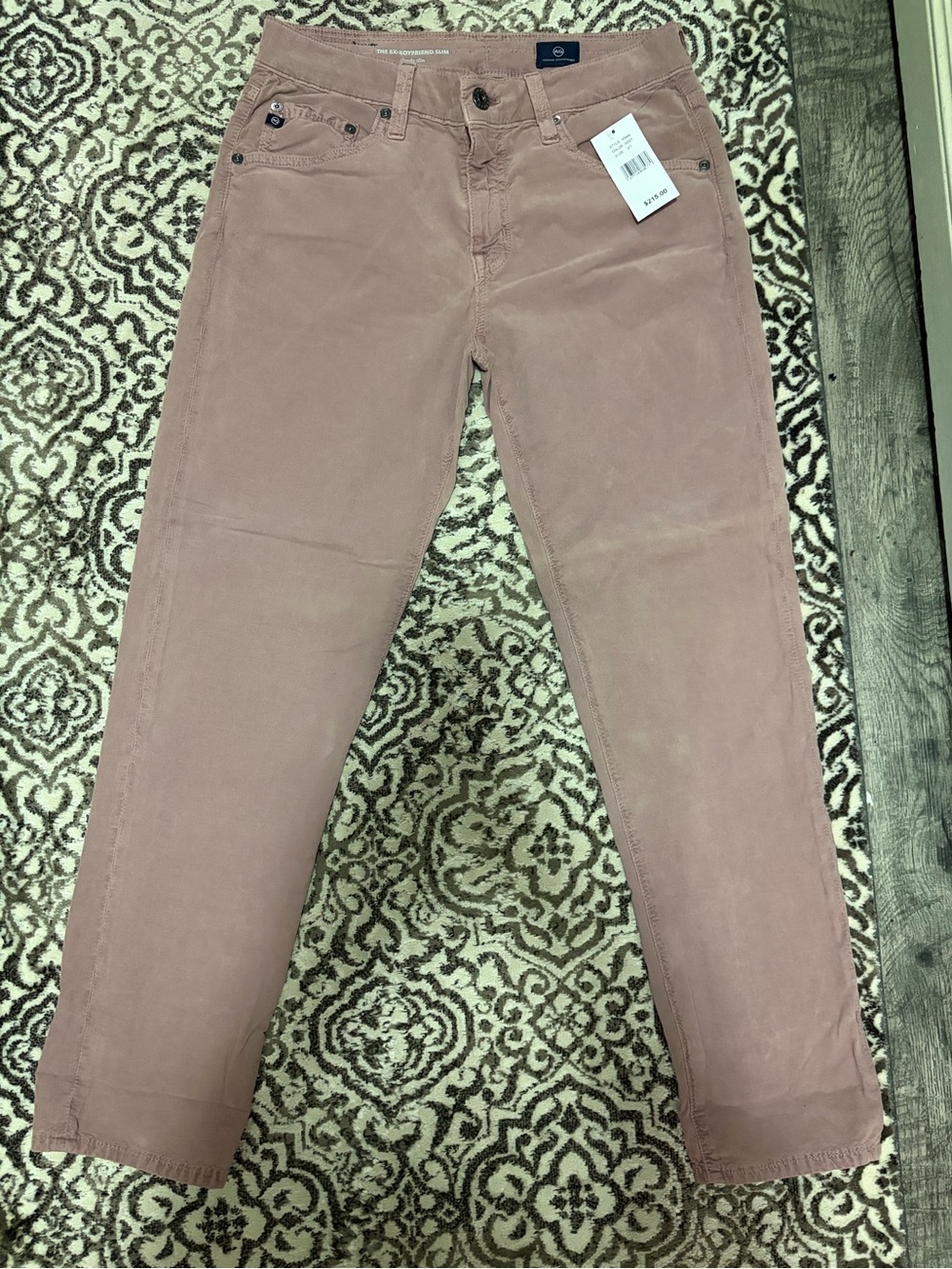 AG Adriano Goldschmied Cropped Pant Dusty mauve/pink color NWT - Picture 6 of 6